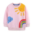 thumbnail image 1 of Meresysid Girl Sweatshirts Halloween Long Sleeve Christmas Crewneck Pullover Cotton Graphic Top Sweater Shirts Pink, 1 of 6