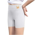 thumbnail image 1 of ZACPNCV Girls Athletic Biker Shorts with Pockets Kids Dance Yoga Running Soccer Volleyball Bike Shorts White 9-10 Years, 1 of 6