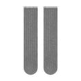 thumbnail image 1 of ZACPNCV Girls Knee-Highs Socks Solid Color Cotton Retro Cable Knit Comfort School Uniform Spring Fall Socks Gray Free Size, 1 of 3