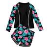 thumbnail image 1 of ZACPNCV Girls Rash Guard 2-Piece Swimsuits Swimwear UPF 50 and UV Black 4-5 Years, 1 of 4