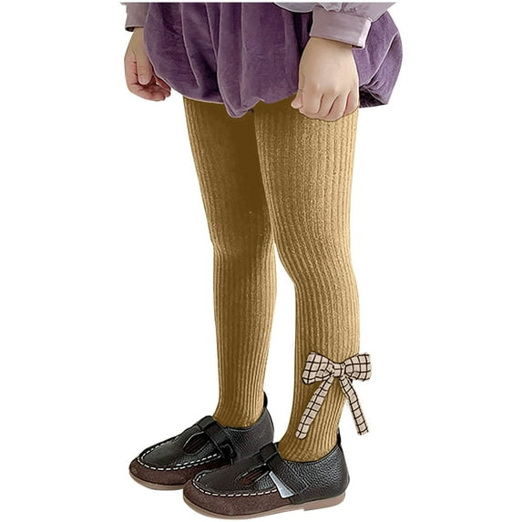 Meresysid Girls' Tights Winter Elastic Warm Pantyhose Kid's Bottom Socks And Pant (1-12 Years Old) Yellow