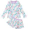 ZACPNCV Girls Two Piece Swimsuits Rash Guard Ruffle Skirt Long Sleeves Beach Dress Swimwear UPF 50+ Multicolor 4 Years