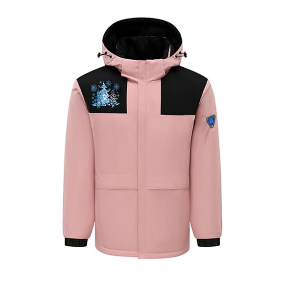 ZACPNCV Heated Jacket for Men Women USB Intelligent Constant Temperature Heated Windproof Plus Size Coat Winter 4 Heated Jacket Coat Pink