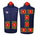 thumbnail image 1 of ZACPNCV Heated Vest for Unisex Zipper Double Control Of 9 Areas Heating Cotton Jacket Heated USB Charging Version Blue, 1 of 4