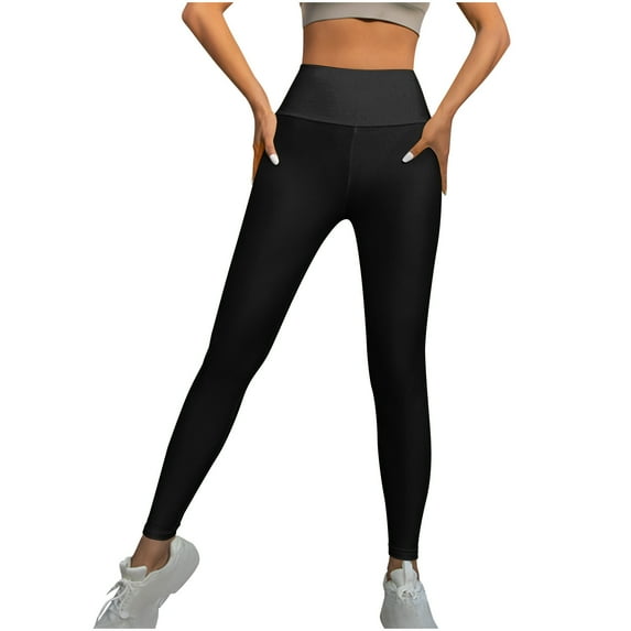 ZACPNCV High Waisted Yoga Pants Leggings for Women Solid Color Hip Lift Fitness Stretch Gloss Yoga Pants Olive Green