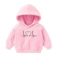 thumbnail image 1 of ZACPNCV Hoodies for Baby Girls Cute Plush Coats Pullover Sweatshirt Girls Boys Tops Hoodie Toddler Infant Cartoon Dinosaur Girls Tops Pink 1-2 Years, 1 of 3