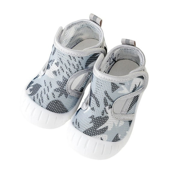 Meresysid Infant Kids Newborn Toddler Baby Spring New Baby Knit Indoor Floor Shoes Non-slip Breathable Sweat Shoes Gray