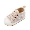 thumbnail image 1 of ZACPNCV Infant Newborn Baby Shoes Summer Pearl Cute Wear Non-slip Breathable Sweat Baby Sports Soft Soled Shoes Beige 0-6 Months, 1 of 1