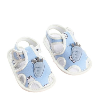 Meresysid Infant Toddler Kids Summer Walking Sandals Non Slip Soft Sole Crib Shoes Breathable for Running Blue