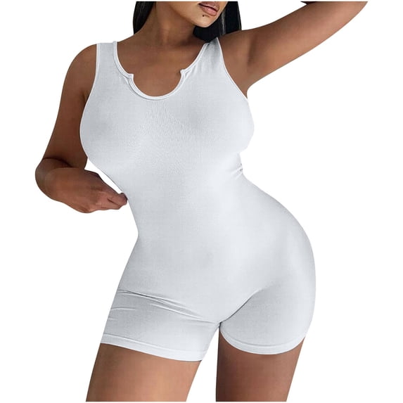 ZACPNCV Jumpsuits for Women's Sleeveless Loose Overalls Rompers Linen Wide Leg Jumpsuits White