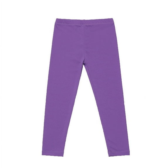 ZACPNCV Kid Girls Candy Color Leggings Solid Color Leggings Casual Yoga Pants Tights Trousers Purple 9-10 Years