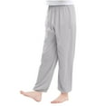 thumbnail image 1 of ZACPNCV Kids Breathable Ice Silk Quick Dry Pants Unisex Loose Not Mosquito Elastic Waist Cuffed Ankles Pants Gray 11-12 Years, 1 of 5