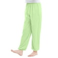 thumbnail image 1 of ZACPNCV Kids Breathable Ice Silk Quick Dry Pants Unisex Loose Not Mosquito Elastic Waist Cuffed Ankles Pants Green 3-4 Years, 1 of 5