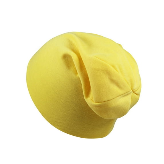 ZACPNCV Kids Fashion Hip Hop Winter Hat Warm Comfortable Head Cap Solid Color For Girls Boys Yellow