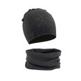 thumbnail image 1 of ZACPNCV Kids Fashion Hip Hop Winter Hat Warm Comfortable Solid Color Head Cap Scarf Set For Girls Boys Dark Gray, 1 of 4