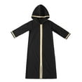 thumbnail image 1 of ZACPNCV Kids Girls Long Sleeve Hooded Maxi Dress Dubai Islamic Dress Casual Dress Black 12-13 Years, 1 of 6