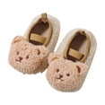 thumbnail image 1 of Meresysid Kids Infant Toddler Baby Winter Shoes Plush Animals Patterns Floor Shoes Thickened Children Cartoon Socks Shoes Khaki, 1 of 5