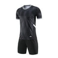 thumbnail image 1 of ZACPNCV Kids Soccer Jerseys for Boys Girls Training Outfit Uniform Athletic Shirts Sportswear Kit Black 14-16 Years, 1 of 5