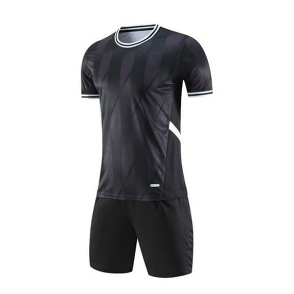ZACPNCV Kids Soccer Jerseys for Boys Girls Training Outfit Uniform Athletic Shirts Sportswear Kit Black 14-16 Years