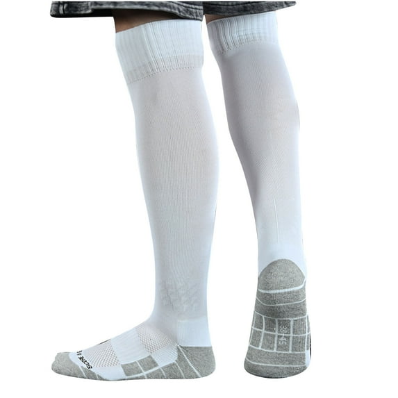 ZACPNCV Kids Sports Socks Solid Color Football Socks High Tube Knee High Socks White 8-13 Years