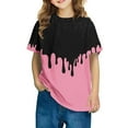 thumbnail image 1 of ZACPNCV Kids Teen Shirts Short Sleeve Crewneck Graphic Tees Casual Summer Clothes Pink 13-14 Years, 1 of 1
