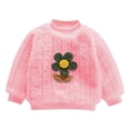 thumbnail image 1 of Meresysid Kids Toddler Infant Long Sleeve Tops Boys And Girls Winter Jackets With Velvet And Thick Lining Quilted Warm Pullover Sweater Children's Outerwear Pink, 1 of 5