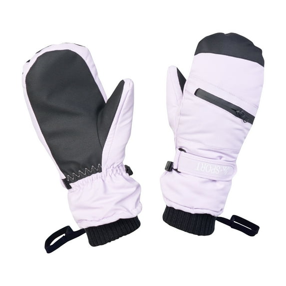 ZACPNCV Kids Waterproof Gloves Winter Warm Fleece Lined Snow Gloves Boys Girls Ski Gloves Purple Free Size