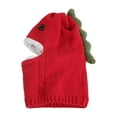 thumbnail image 1 of Meresysid Kids Winter Beanie Hat Warm Knit Thick Ski Cap Kid's Hooded Scarf Dinosaur Hat Red, 1 of 4