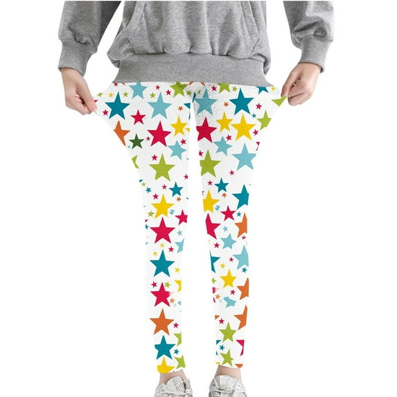 Meresysid Leggings For Girls Fall And Winter High Waist Soft Fruit Printed Yoga Pant Stretch Gym Workout Casual Bootcut Pants Multicolor