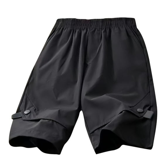 ZACPNCV Little Boy Cargo Shorts Kids Uniform Shorts Jogger Shorts Boys Clothes Shorts Summer Classic Fit with Pockets Black 7-8 Years