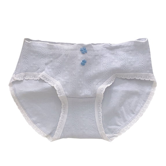 ZACPNCV Girls Underwear Little Girls Cotton Breathable Comfort Briefs Panties Light Blue 3-5 Years