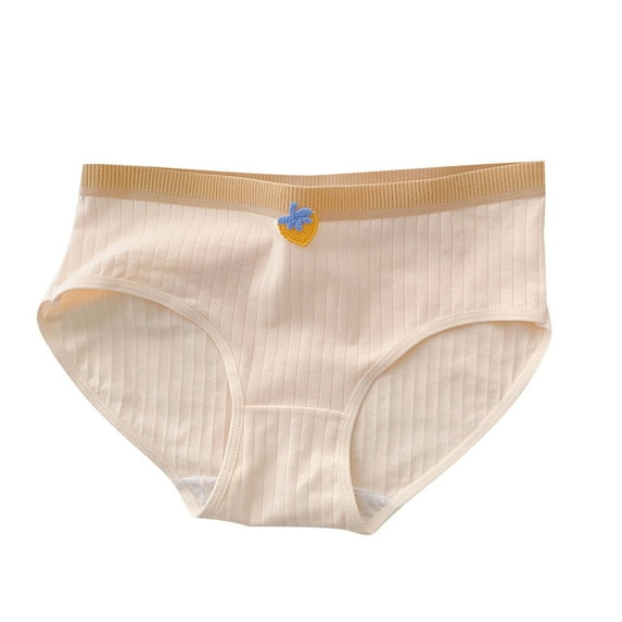 ZACPNCV Little Girls Soft Underwear Toddler Kids Breathable Comfort Panties Khaki 5-10 Years