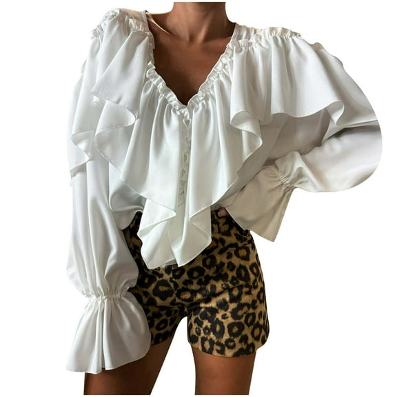 Meresysid Long Sleeve Shirts for Women'S One Shoulder Top Slim Off Shoulder Base Sweater Knitted Sweater Long Sleeved One Shoulder Top/Shirt White