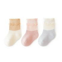 ZACPNCV Newborn Boys Girls Cotton Crew Socks Printed Ankle Socks Beige 1 Years