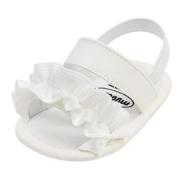 Meresysid Newborn Infant Shoes Summer Rose Baby Walking Flat Soft Soled Sandals