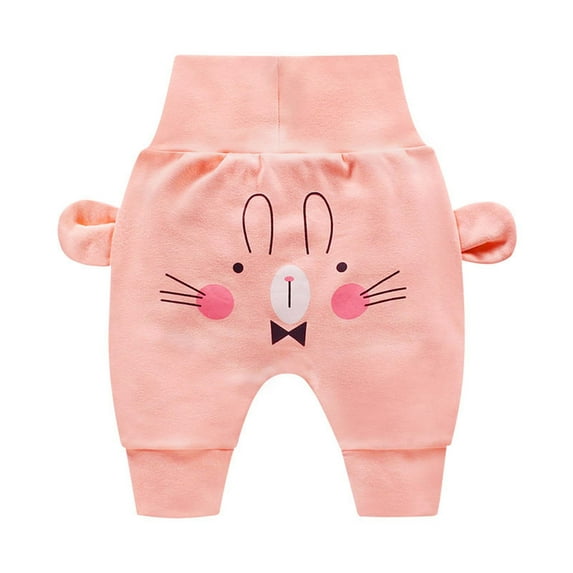 Meresysid Newborn Pants Toddler Cotton Pants Cute Monkey Cartoon Trousers Summer Fall Long Pants Sweatpants