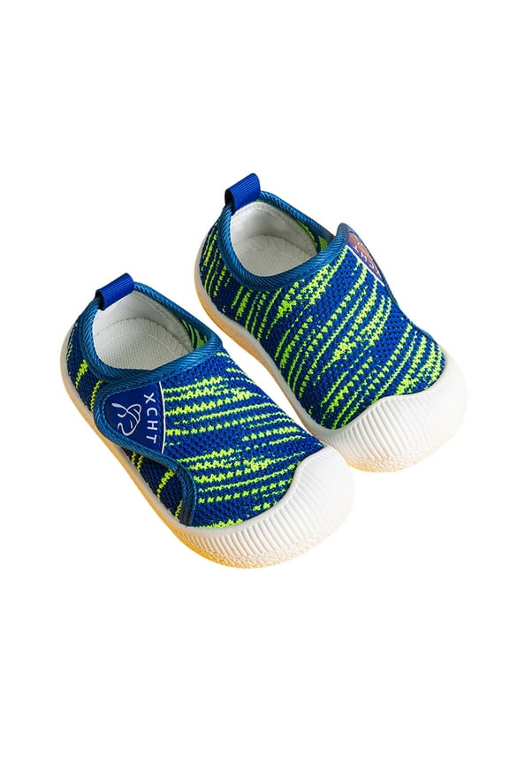 Newborn Toddler Kids Infant Summer Sports Shoes Soft Sole Casual Breathable Mesh Shoes Walking Shoes Blue