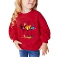 thumbnail image 1 of Meresysid Sweatshirts For Boys Girls Toddler Kids Long Sleeve Casual Crew Neck Jumper Tops Active Funny Loose Fit Comfy Soft Long Sweatshirt Red, 1 of 5