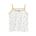 thumbnail image 1 of ZACPNCV Tank Top for Girls Summer Crewneck Tank Top Flower Prints Undershirts Underwear White 3-4 Years, 1 of 4
