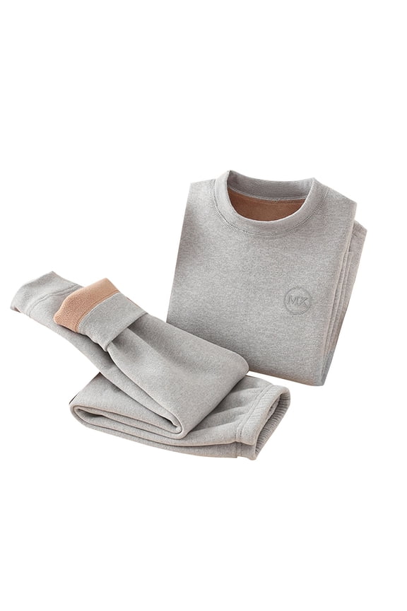 Thermal Underwear for Kids Toddler Winter Base Layer Long Johns Sets for Girls Boys Gray 6-8 Years