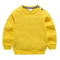 thumbnail image 1 of Meresysid Toddler Baby Boy's Girl's Kids Long Sleeve Winter Kids Hoodies Solid Color Children's Sweater Pullover Outerwear Yellow, 1 of 3