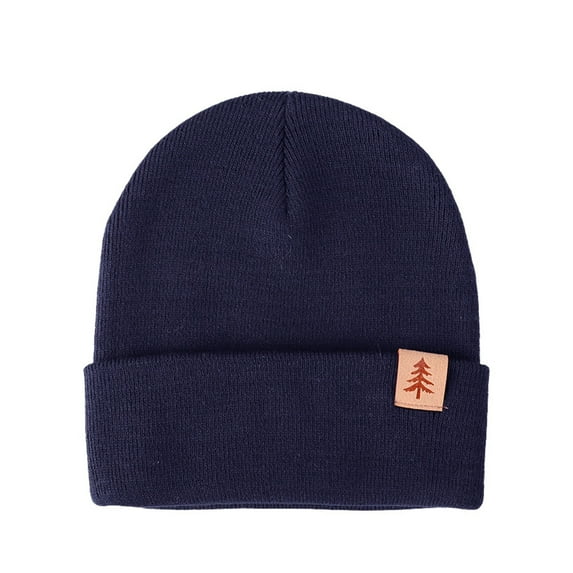 ZACPNCV Toddler Beanie for Boys Girls Baby Kids Warm Knit Winter Hat Navy