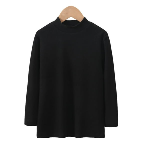 Meresysid Toddler Boys Girls Kids Long Sleeve Casual Crewneck Sweaters Fall Pullover Tops Black