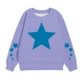 thumbnail image 1 of ZACPNCV Toddler Boys Girls Sweatshirts Kids Cotton Long Sleeve Crewneck Pullover Children's Shirt Printed T-shirt Printed Top Purple, 1 of 1