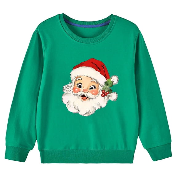 ZACPNCV Toddler Girl Boy Sweatshirt Long Sleeve Winter Christmas Letter Print Sweatshirt Winter Clothes Xmas Gifts Green 7-8 Years