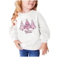 thumbnail image 1 of ZACPNCV Toddler Girl Boy Sweatshirt Long Sleeve Winter Christmas Letter Print Sweatshirt Winter Clothes Xmas Gifts White 2-3 Years, 1 of 5