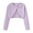 thumbnail image 1 of Meresysid Toddler Girl Long Sleeve Girls Shrug Knit Cardigan Dress Sweater Shawl Cover Up for 2-9Y, 1 of 9
