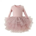 thumbnail image 1 of ZACPNCV Toddler Girls Ballet Tutu Dresses Long Sleeve Sequin Tulle Ballerina Outfits Dance Leotards Watermelon Red 2-3 Years, 1 of 3