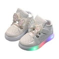 thumbnail image 1 of ZACPNCV Toddler Girls Flower Luminous Sports Shoes Soft Soles Non-slip Casual All Comfortable Breathable Shoes Gold 15-18 Months, 1 of 1