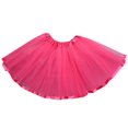thumbnail image 1 of ZACPNCV Toddler Girls Layered Tutu Skirt Sparkling Sequin Tulle Dance Skirts Hot Pink 1-2 Years, 1 of 4